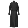 Women Gothic Style Military Black Wool Coat Women Long Coat 